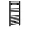 E-Diamond Electric Only Heated Towel Rail - W400mm x H720mm - Matt Black - Straight Large Image