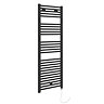 E-Diamond Electric Only Heated Towel Rail - W480mm x H1375mm - Matt Black - Straight Large Image