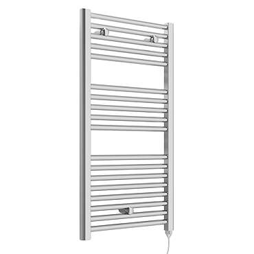 E-Diamond Electric Only Heated Towel Rail - W480mm x H920mm - Chrome - Straight