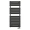 E-Milan Electric Only Heated Towel Rail w. Digital Thermostat - W500mm x H1213mm - Anthracite  Large