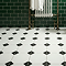 Ealing Octagon Black & White Floor Tiles - 225 x 225mm
