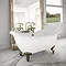 Earl 1750 Double Ended Roll Top Slipper Bath + Antique Brass Leg Set