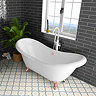 Earl 1750 Double Ended Roll Top Slipper Bath + Rose Gold Leg Set