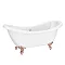 Earl 1750 Double Ended Roll Top Slipper Bath + Rose Gold Leg Set Large Image