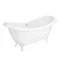 Earl 1750 Double Ended Roll Top Slipper Bath + White Leg Set  additional Large Image