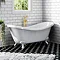 Earl 1750 Double Ended Roll Top Slipper Bath + White Leg Set Large Image