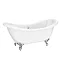 Earl 1750 Double Ended Roll Top Slipper Bath + Chrome Leg Set  Standard Large Image