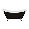 Earl Black 1750 Double Ended Roll Top Slipper Bath + Matt Black Leg Set