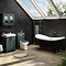 Earl Black 1750 Double Ended Roll Top Slipper Bath + Matt Black Leg Set