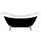 Earl Black 1750 Double Ended Roll Top Slipper Bath w. Ball + Claw Leg Set Profile Large Image