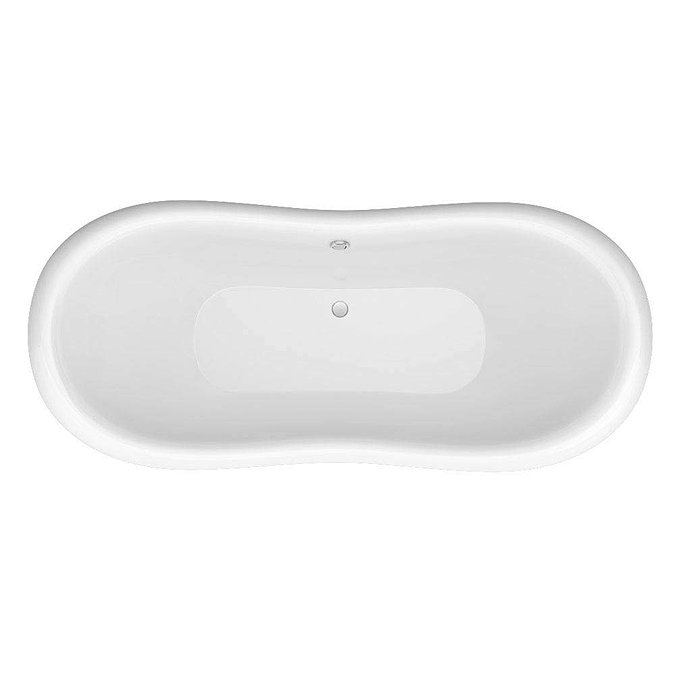 Earl Black 1750 Double Ended Roll Top Slipper Bath w. Ball + Claw Leg Set Feature Large Image