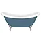 Earl Blue 1750 Double Ended Roll Top Slipper Bath w. Ball + Claw Leg Set  Profile Large Image