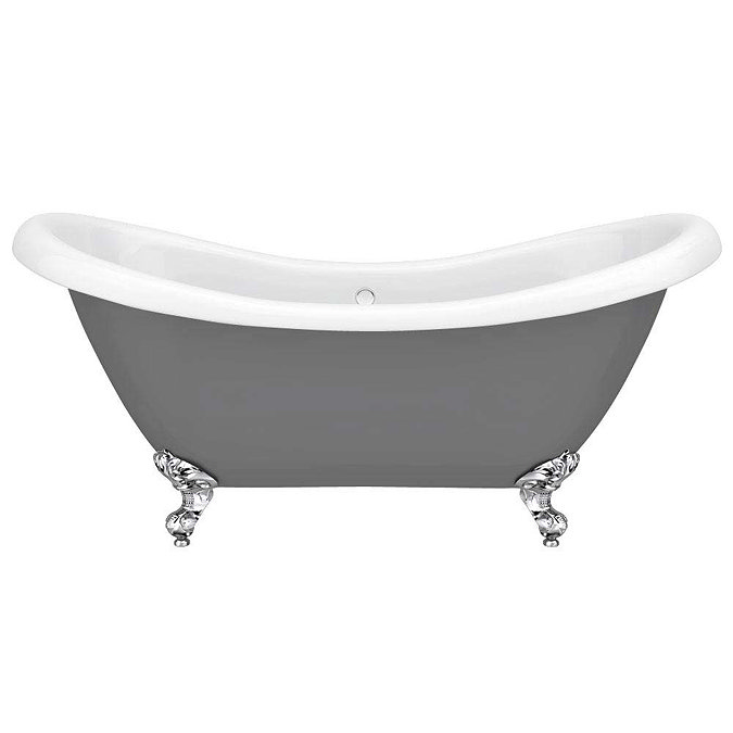 Earl Grey 1750 Double Ended Roll Top Slipper Bath w. Ball + Claw Leg Set  Profile Large Image