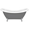 Earl Grey 1750 Double Ended Roll Top Slipper Bath w. Ball + Claw Leg Set  Profile Large Image