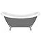 Earl Grey 1750 Double Ended Roll Top Slipper Bath w. Ball + Claw Leg Set  Profile Large Image