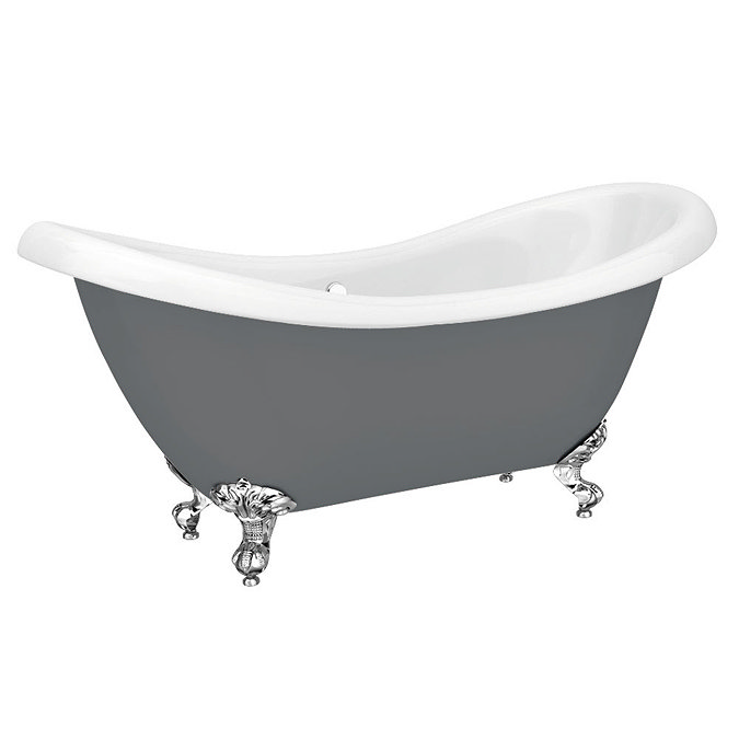 Earl Grey 1750 Double Ended Roll Top Slipper Bath w. Ball + Claw Leg Set  additional Large Image