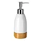 Earth White Dolomite & Bamboo Soap Dispenser - 1601554 Large Image