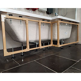 Easy Fit 1500-1700mm Extendable Front Bath Frame for L-Shape Baths Medium Image