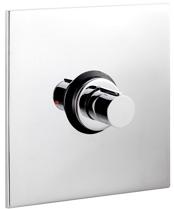 Ecco Concealed Thermostatic Sequential Shower Valve with Square Plate Large Image