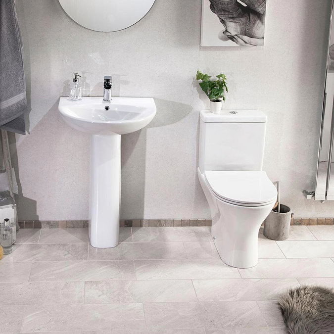 Eclipse 4-Piece Modern Bathroom Suite Standard Large Image