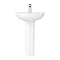 Eclipse Bathroom Basin + Full Pedestal (555mm Wide - 1 Tap Hole)  additional Large Image