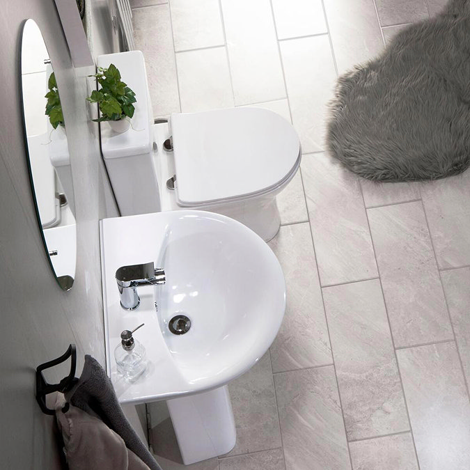 Eclipse Basin + Full Pedestal (555mm Wide - 1 Tap Hole)  Standard Large Image