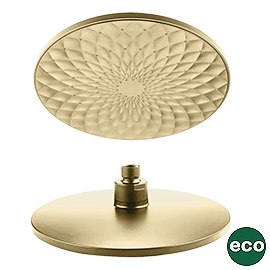 EcoDelux Arezzo Water Saving Round Shower Head Brushed Brass