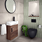 EcoDelux Compact Toilet Frame with Matt Black WhirlFlush Toilet and Matt Black Flush Plate
