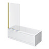 EcoDelux Premiercast Shower Bath - 1700 x 750 with Brushed Brass Bath Screen