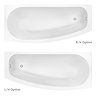 EcoDelux 1600 Space Saver Curved Bath with Hinged Screen & Panel