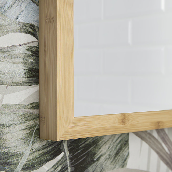 EcoDelux 600 x 800mm Bamboo Frame Rectangular Mirror  Feature Large Image