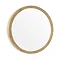 EcoDelux 800mm Bamboo Frame Round Mirror  In Bathroom Large Image