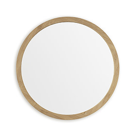 EcoDelux 800mm Bamboo Frame Round Mirror Large Image