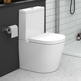  EcoDelux Arezzo Water Saving BTW Close Coupled Toilet + Soft Close Seat