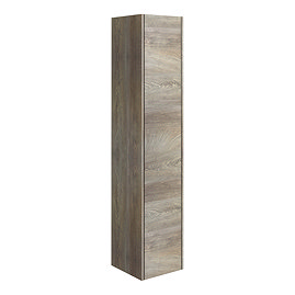 EcoDelux Ballance 1690mm Mid Oak Wall Hung Tall Storage Unit (Flat Packed)