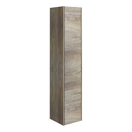 EcoDelux Ballance 1690mm Mid Oak Wall Hung Tall Storage Unit (Flat Packed)