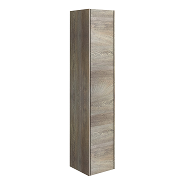 EcoDelux Ballance 800mm Mid Oak Vanity - Wall Hung 2 Drawer Unit with Worktop (Flat Packed)