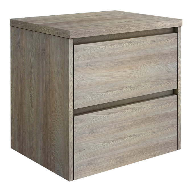 EcoDelux Ballance 600mm Mid Oak Vanity with Casca Oval Countertop Basin