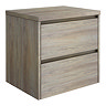 EcoDelux Ballance 600mm Mid Oak Vanity with Casca Oval Countertop Basin