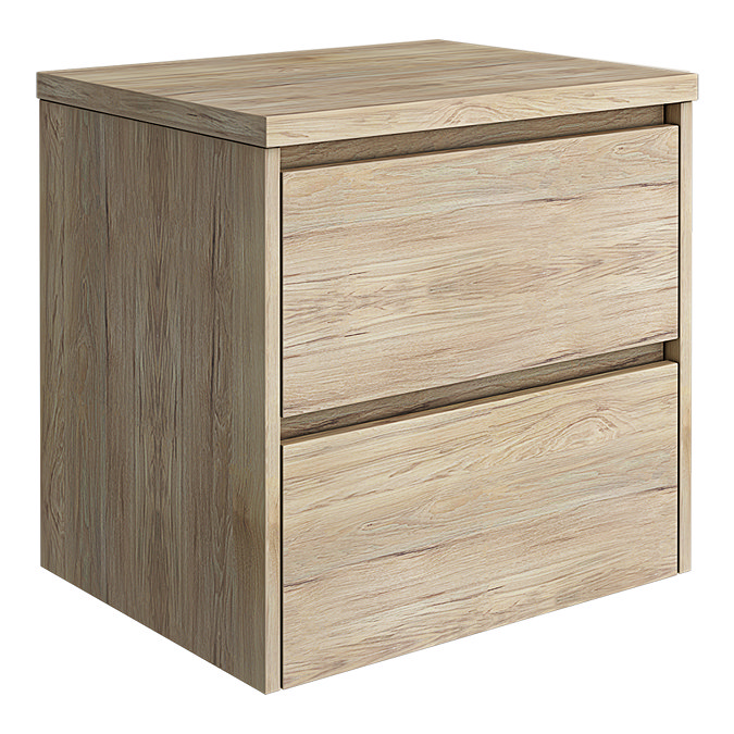 EcoDelux Ballance 600mm Natural Oak Vanity with Casca Oval Countertop Basin