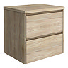 EcoDelux Ballance 600mm Natural Oak Vanity with Casca Oval Countertop Basin