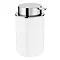 EcoDelux Bamboo Round Flat Top Soap Dispenser White