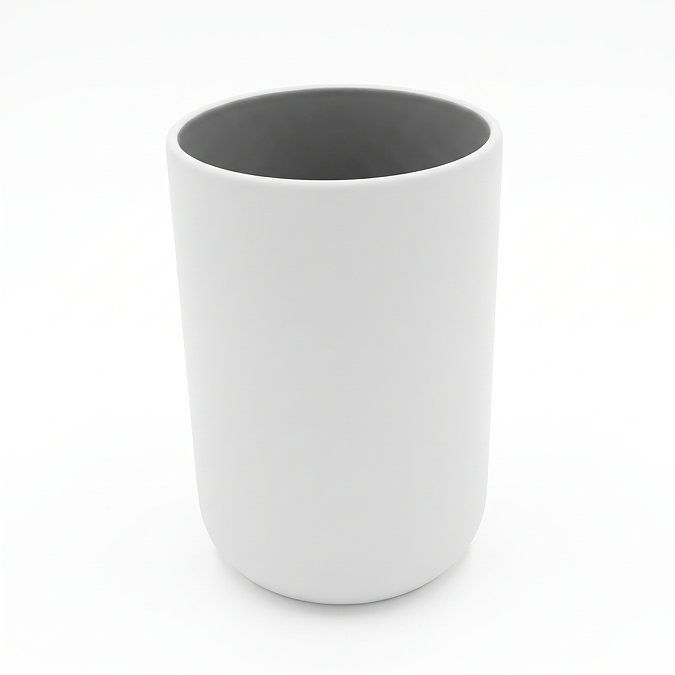 EcoDelux Bamboo Round Tumbler - White