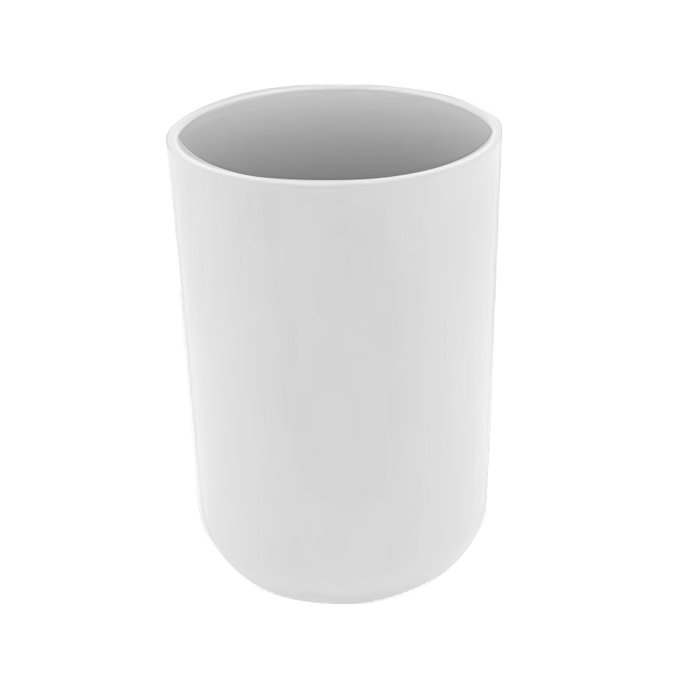 EcoDelux Bamboo Round Tumbler White Large Image