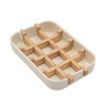 EcoDelux Bamboo Soap Dish White Large Image