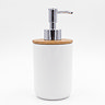 EcoDelux Bamboo Round Soap Dispenser - White