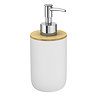 EcoDelux Bamboo Round Soap Dispenser White