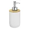 EcoDelux Bamboo Round Soap Dispenser White