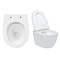 EcoDelux Gloss White Tornado Flush Wall Hung Pan & Soft Close Seat