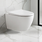 EcoDelux Gloss White Tornado Flush Wall Hung Pan & Soft Close Seat